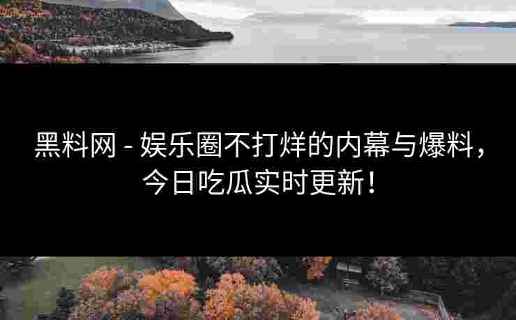 黑料网 - 娱乐圈不打烊的内幕与爆料，今日吃瓜实时更新！