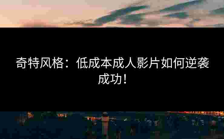 奇特风格：低成本成人影片如何逆袭成功！
