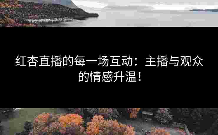 红杏直播的每一场互动：主播与观众的情感升温！